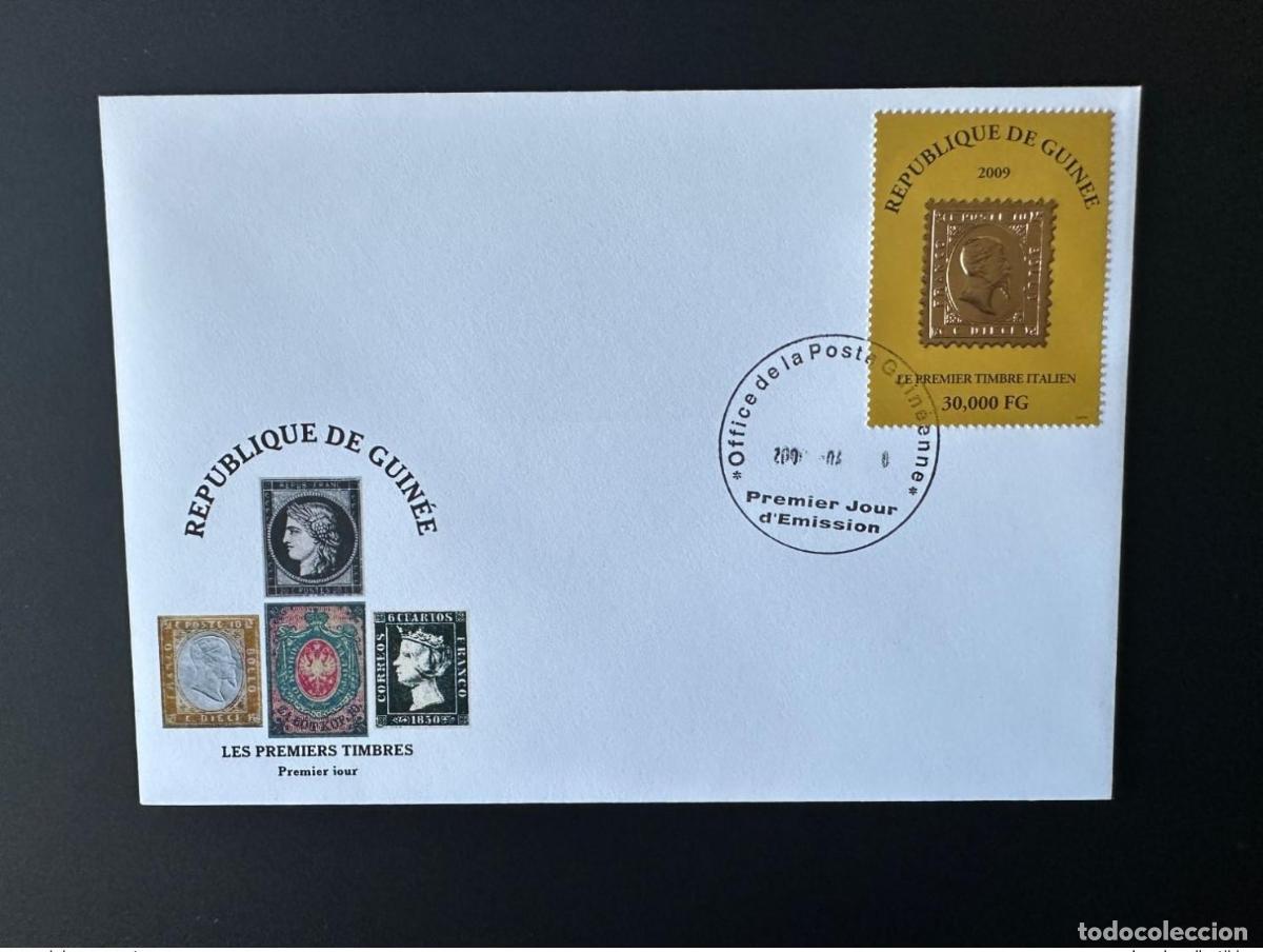 Sellos: Guinea 2009 Mi. 6488 FDC Primer sello italiano oro