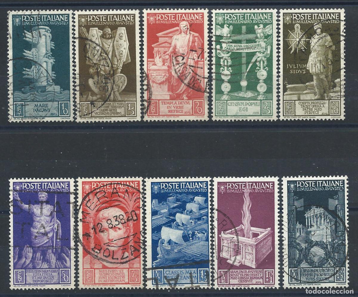 Sellos: Italie N&deg;396/405 Obl (FU) 1937 - Naissance de l'Empereur Auguste