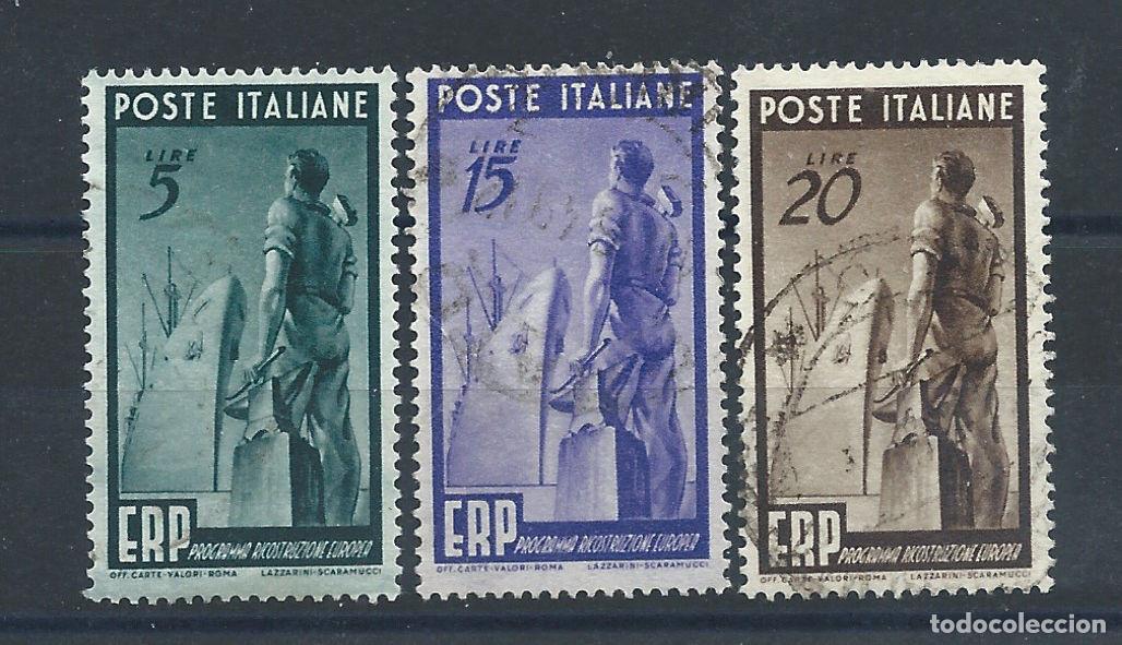 Sellos: Italie N&deg;539/41 Obl (FU) 1949 - Reconstruction de l'Europe