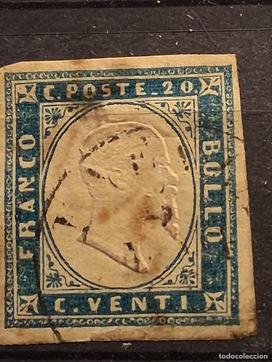 Sellos: ITALIA, CERDE&Ntilde;A, 1859, CAT.YT. NO LISTADO.
