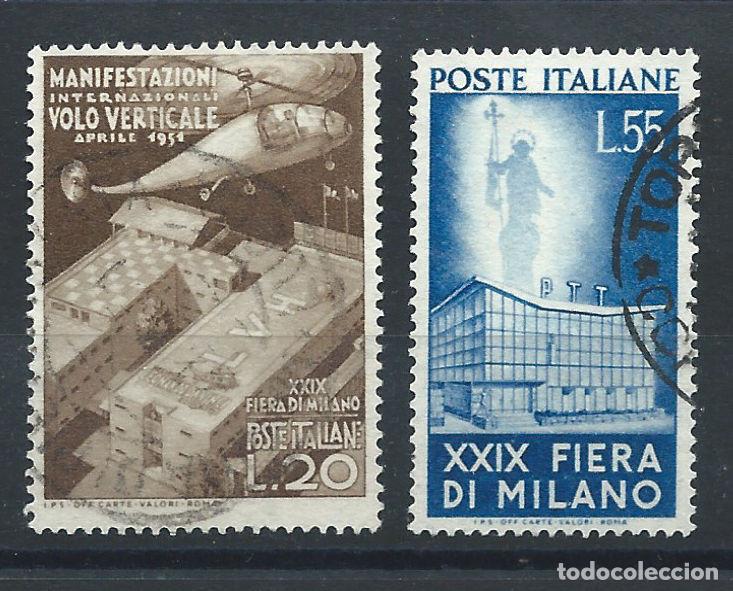 Sellos: Italie N&deg;595/96 Obl (FU) 1951 - 29&eacute;me Foire de Milan