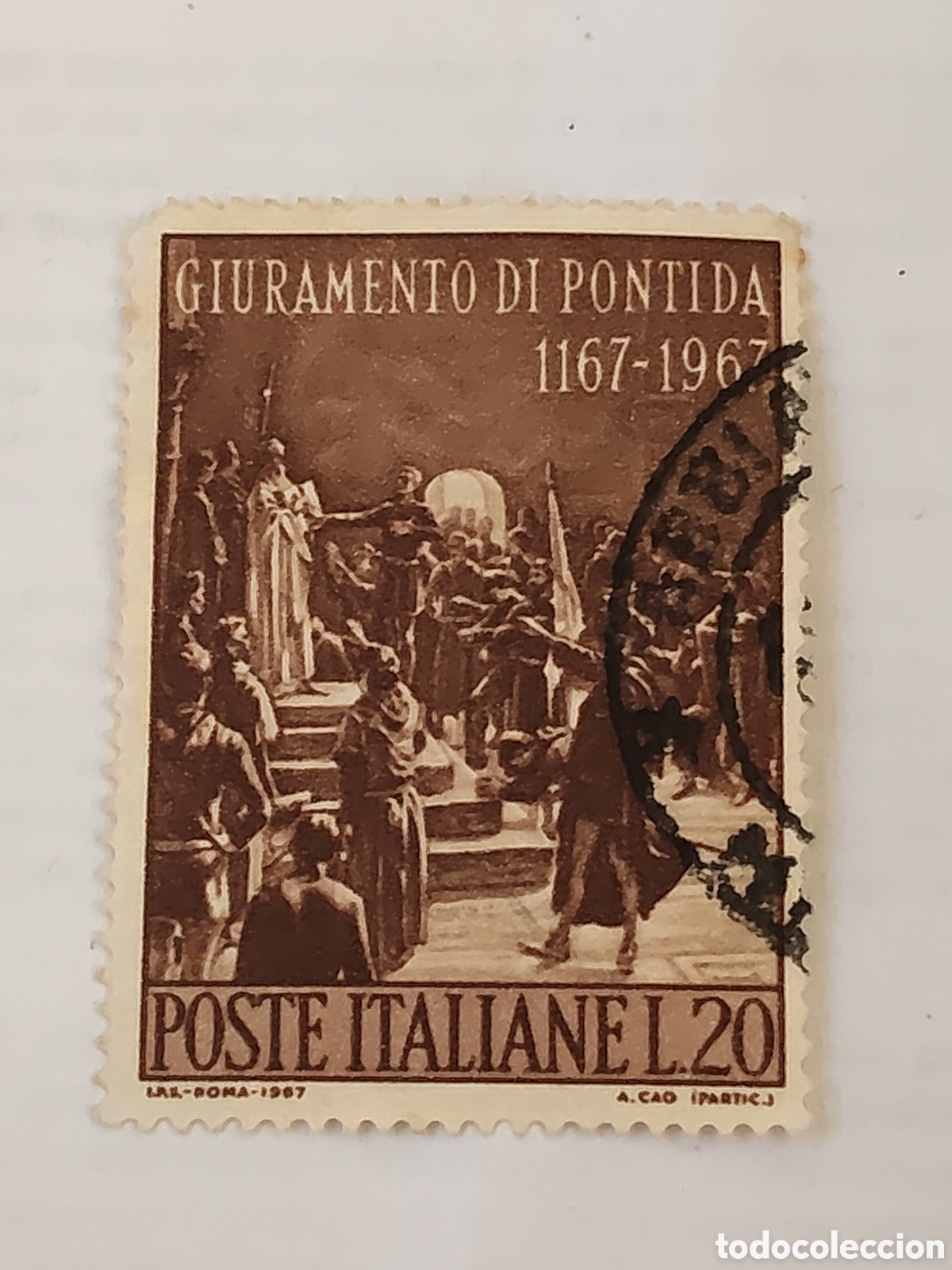 Sellos: Sellllo de Italia Centenario del juramento de Pontida 1967