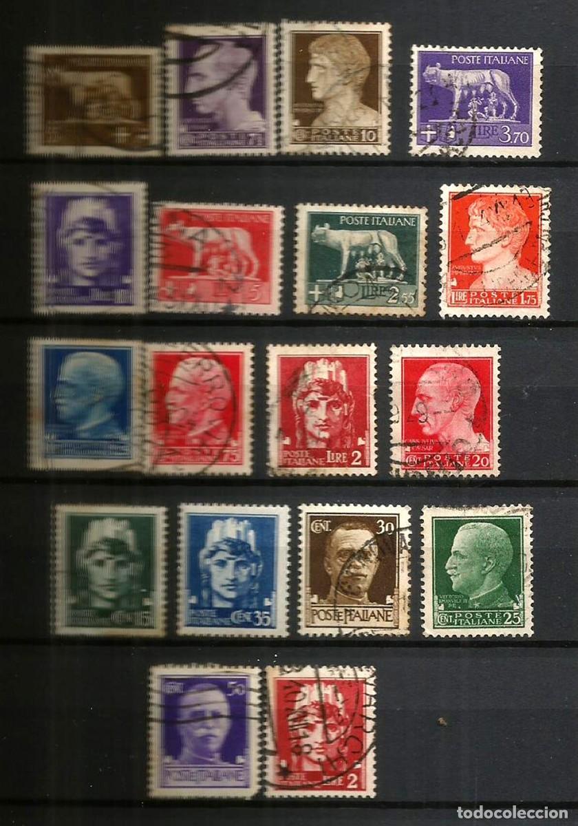 Sellos: ITALIA - LOTE DE 18 SELLOS - A&Ntilde;OS 40