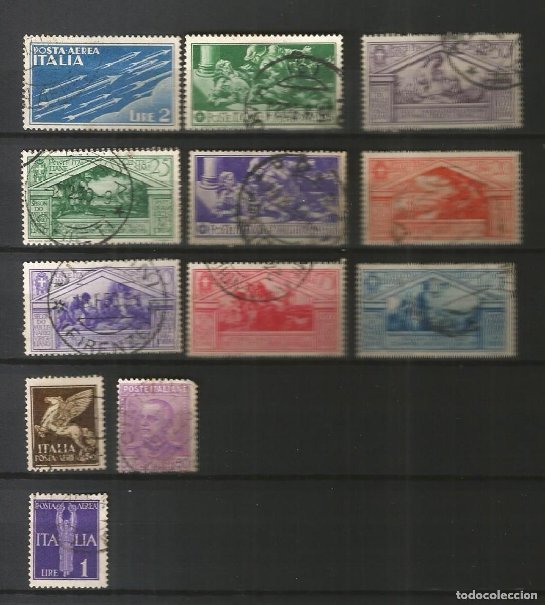 Sellos: ITALIA - LOTE DE 12 SELLOS - A&Ntilde;OS 40