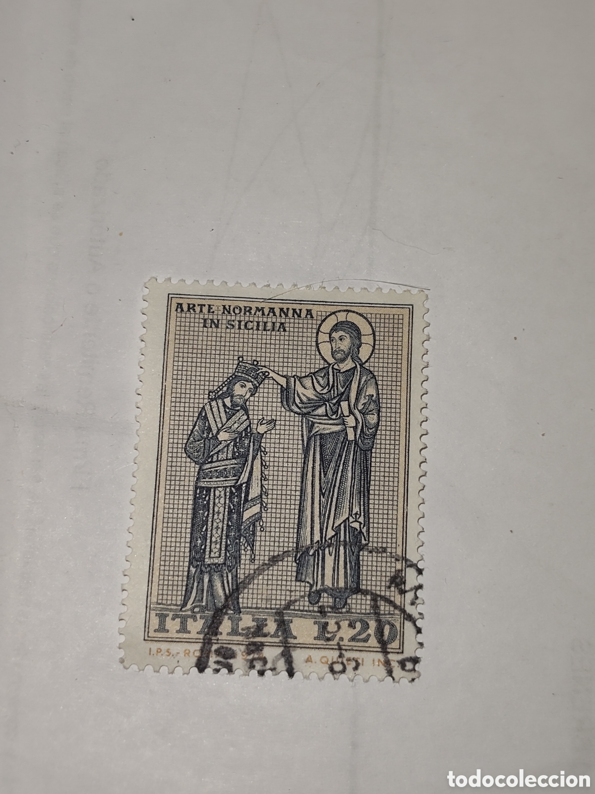 Sellos: Sello de Italia mosaico bizantino de la iglesia de la Martorana en Palermo