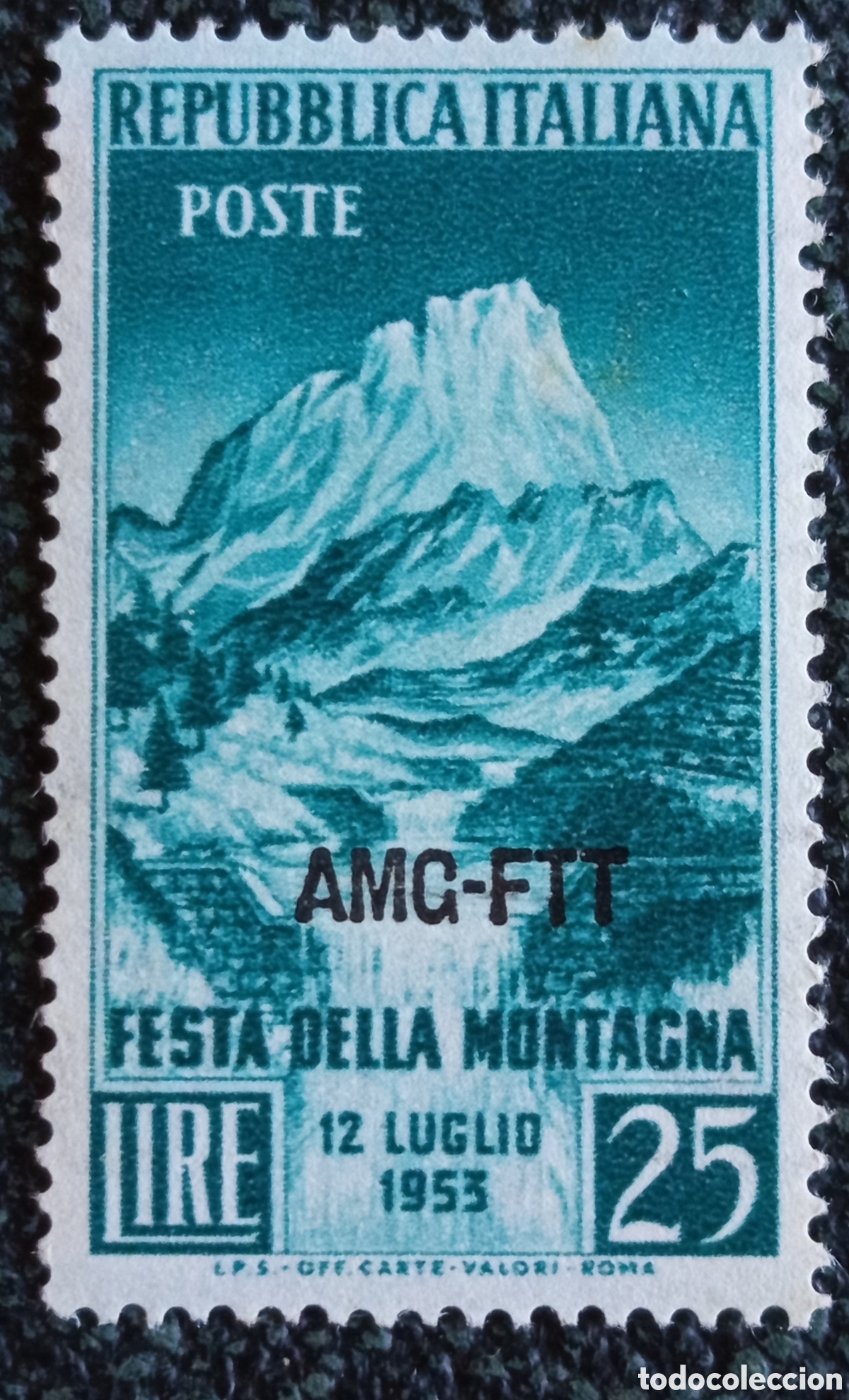 Sellos: Trieste A AMG-FTT 1953 Festa della Montagna MNH Sassone N. 186