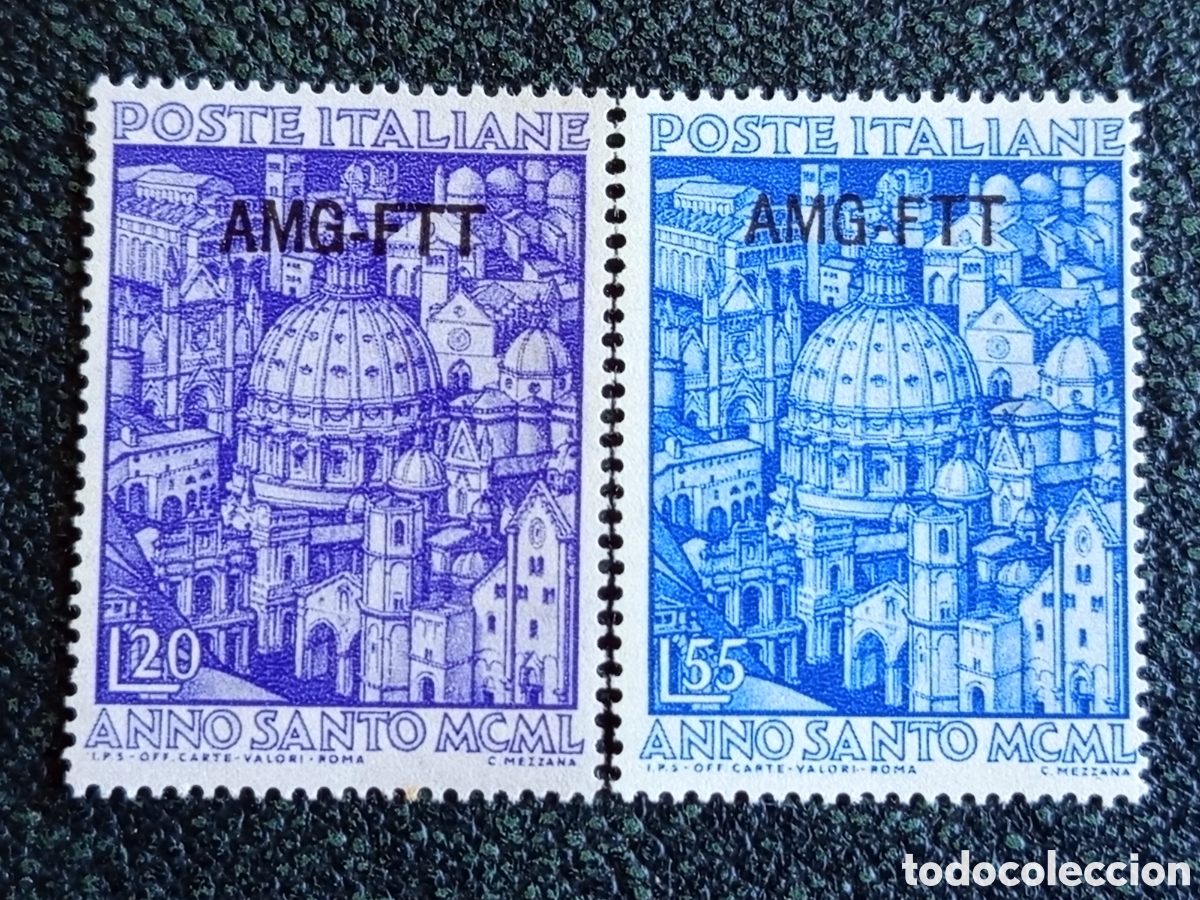 Sellos: Trieste A AMG-FTT 1950 Anno Santo Serie Completa MNH Sassone N. 73/74