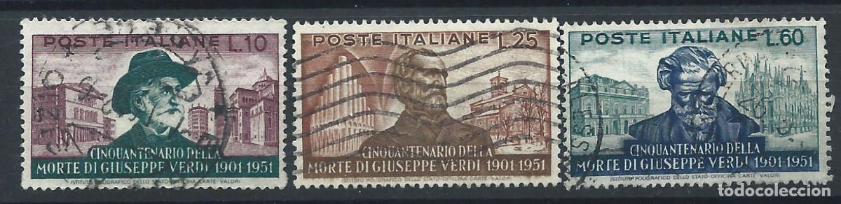 Sellos: Italie N&deg;615/17 Obl (FU) 1951 - Compositeur &rdquo;Verdi&rdquo;