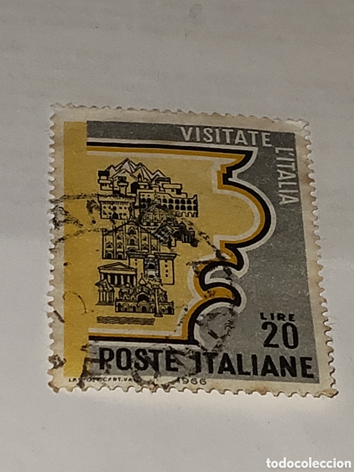 Sellos: Sello de Italia con el lema Visita Italia 1966