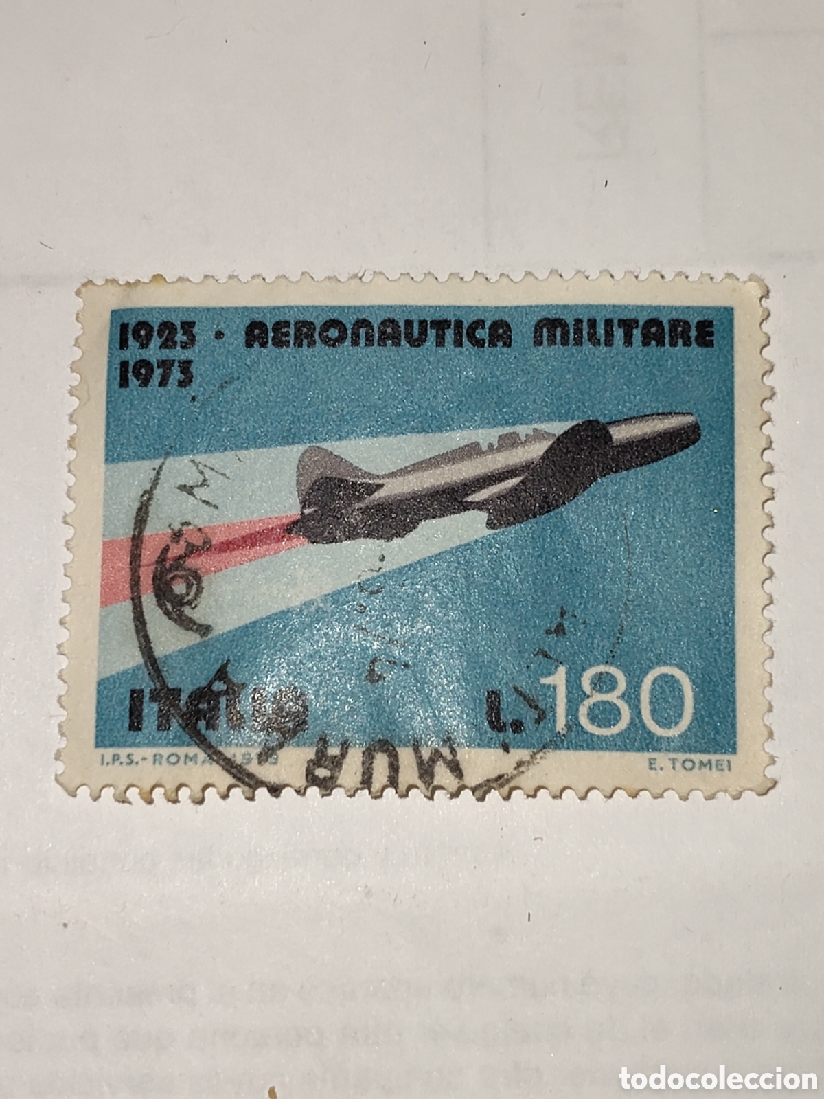 Briefmarken: Sello de Italia 50 aniversario de la fuerza a&eacute;rea italiana 1973