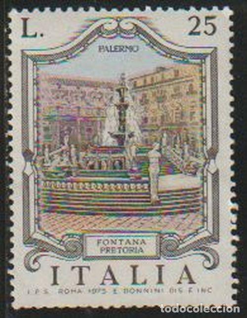Francobolli: Italia 1973 Scott 1130 Sello ** Fuentes Fontana di Piazza Pretoria a Palermo Michel 1426 Yvert 1158