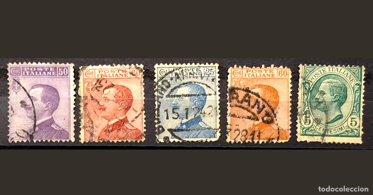 Sellos: 1901-1906 Reino de Italia - V&iacute;ctor Manuel III 5 sellos