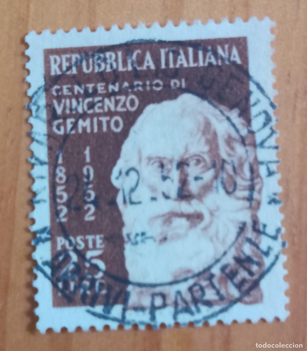 Sellos: ITALIA - V/F 25 LIRE - CENTENARIO DE VINZENZO GEMITO, A&Ntilde;O 1952 - VER DESCRIPCI&Oacute;NL