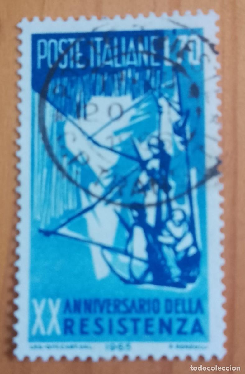 Sellos: ITALIA - V/F L 70 - XX ANIVERSARIO DE LA RESISTENCIA - A&Ntilde;O 1965 - VER DESCRIPCI&Oacute;N