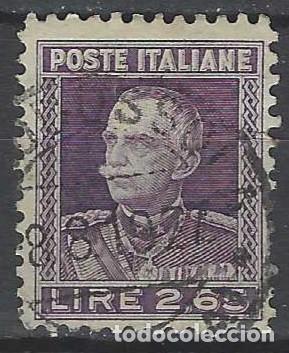 Sellos: ITALIA 1927 - VICTOR EMMANUEL III, 2,65 L, VIOLETA - USADO