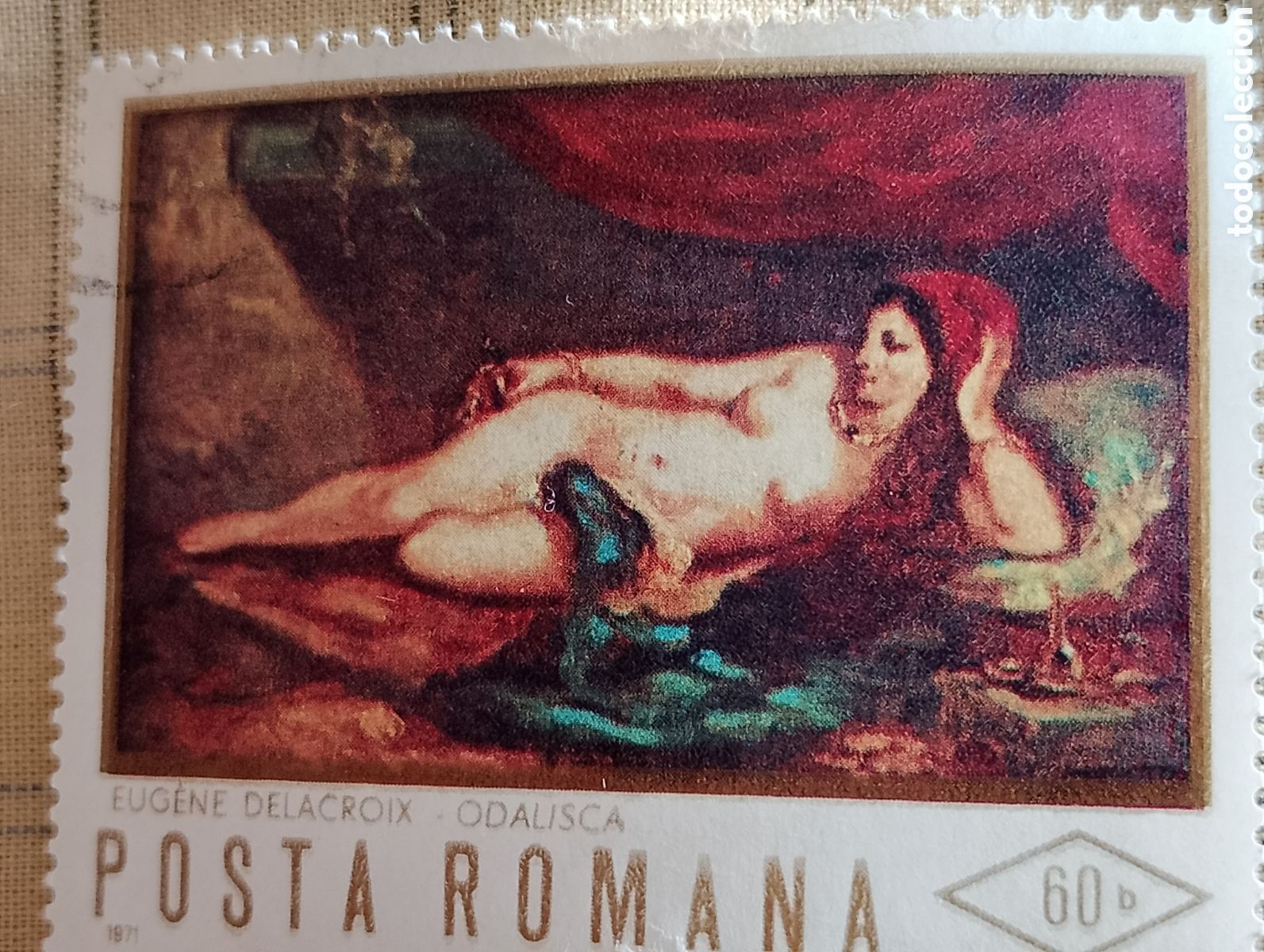 Sellos: Posta Romana. Eugene DELACROIX. Odalisca.