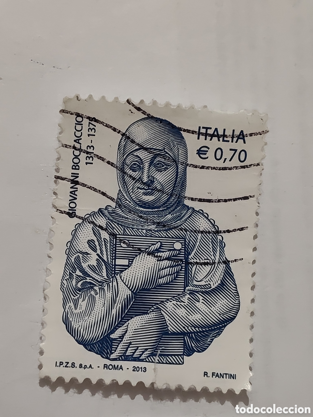Sellos: Sello de Italia 700 aniversario del nacimiento del escritor Giovanni Boccacio 2013