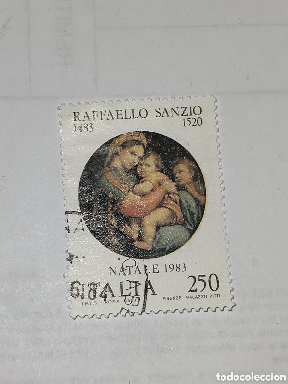 Sellos: Sello de Italia 500 aniversario del nacimiento del pintor Rafael Sanzio 1983