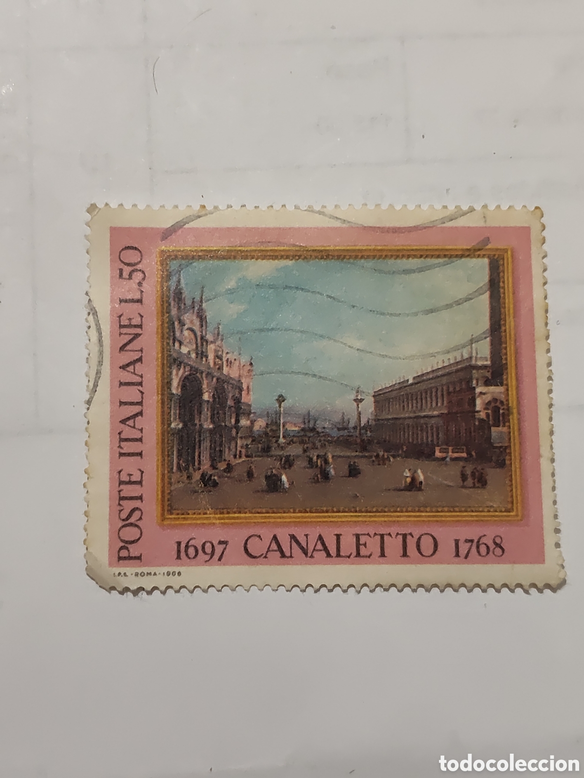 Sellos: Sello de Italia Bicentenario de la muerte del pintor veneciano Canaletto 1968
