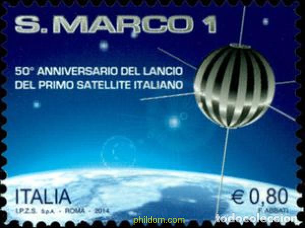 Sellos: 798223 MNH ITALIA 2014 50 A&ntilde;OS DEL PRIMER SATELITE ITALIANO
