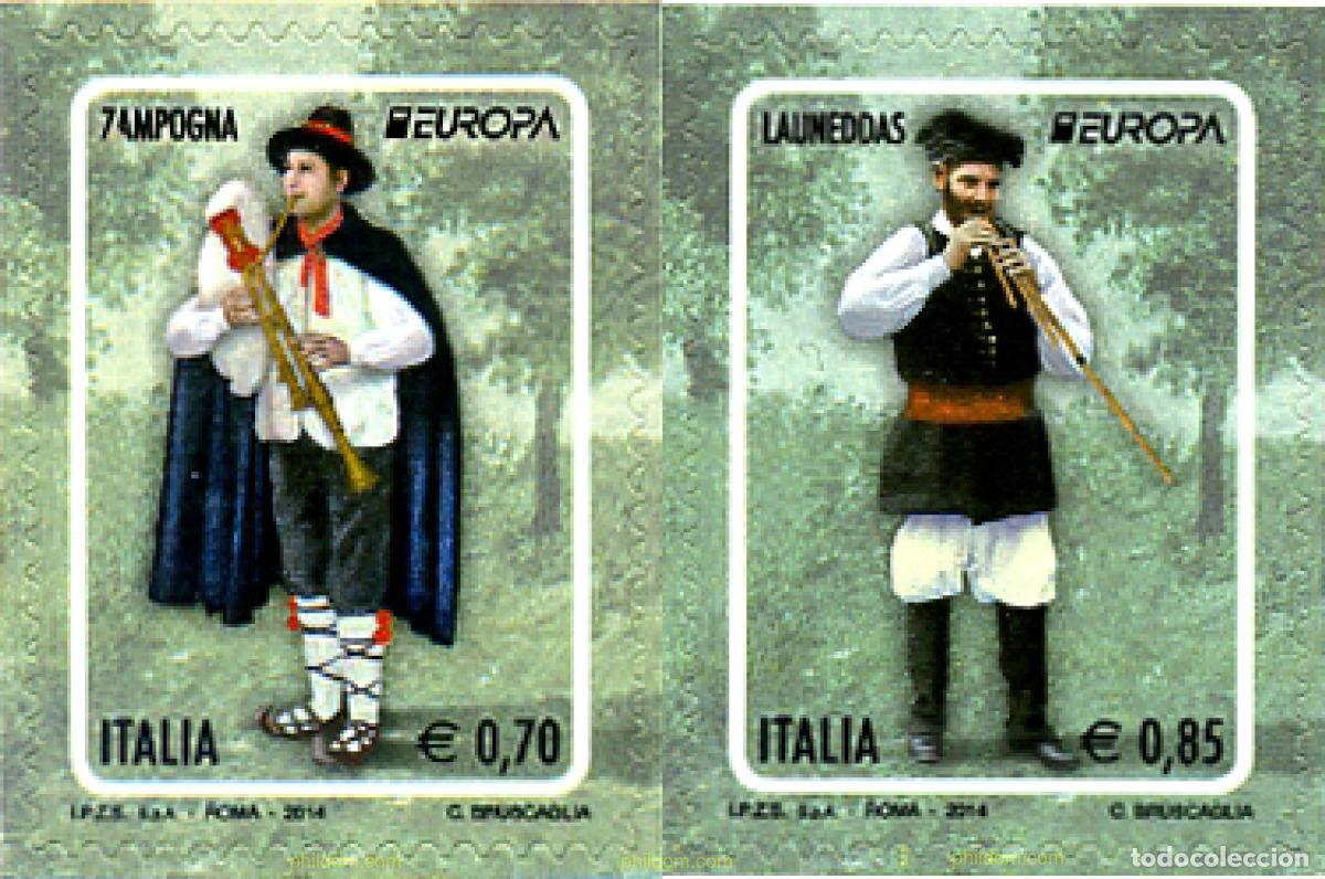 Sellos: 322908 MNH ITALIA 2014 EUROPA CEPT 2014 - INSTRUMENTOS MUSICALES