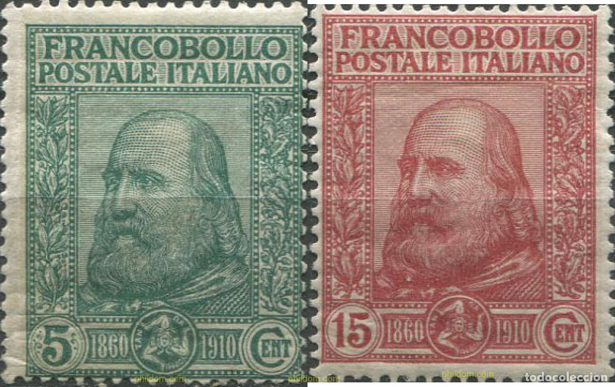 Briefmarken: 692196 HINGED ITALIA 1910 EFIGIES DE GARIBALDI