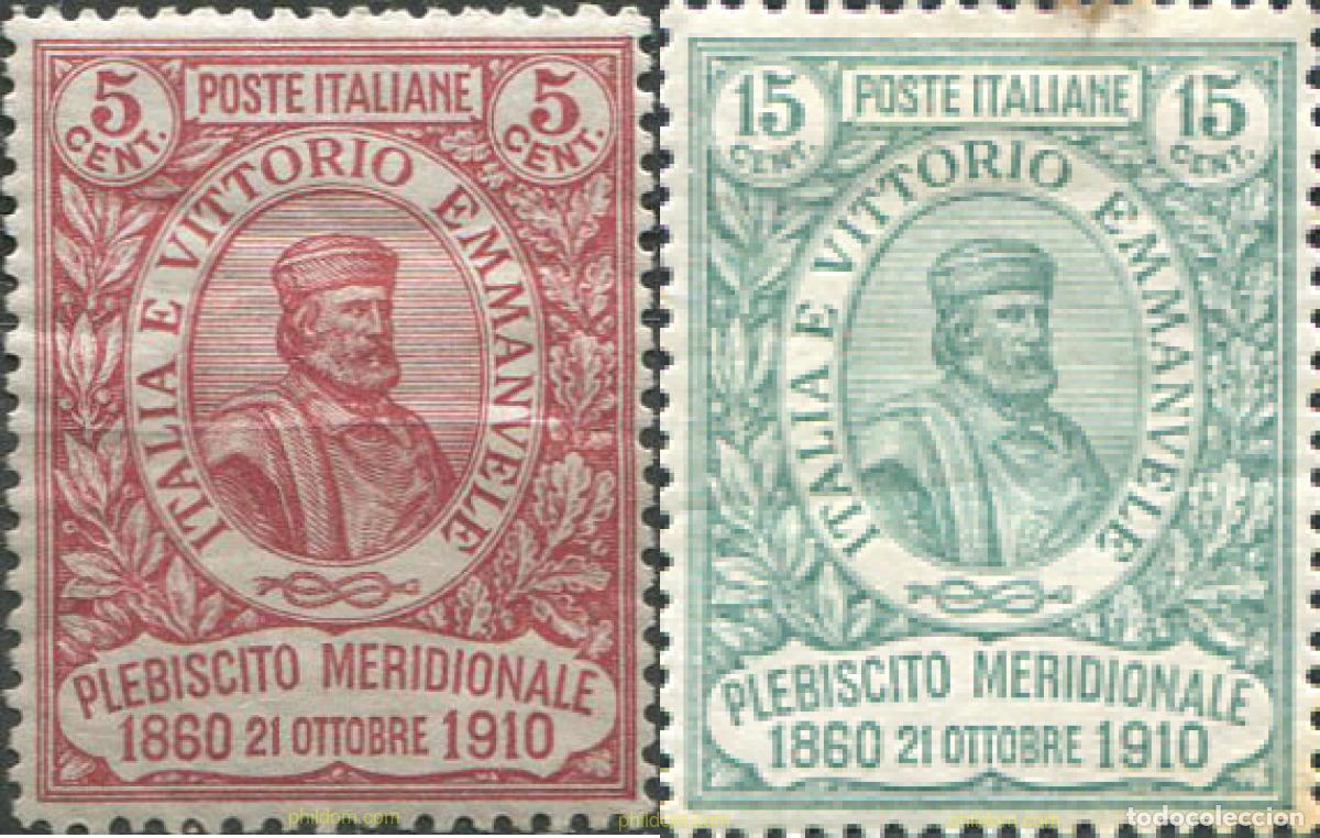Sellos: 798252 HINGED ITALIA 1910 EFIGIES DE GARIBALDI