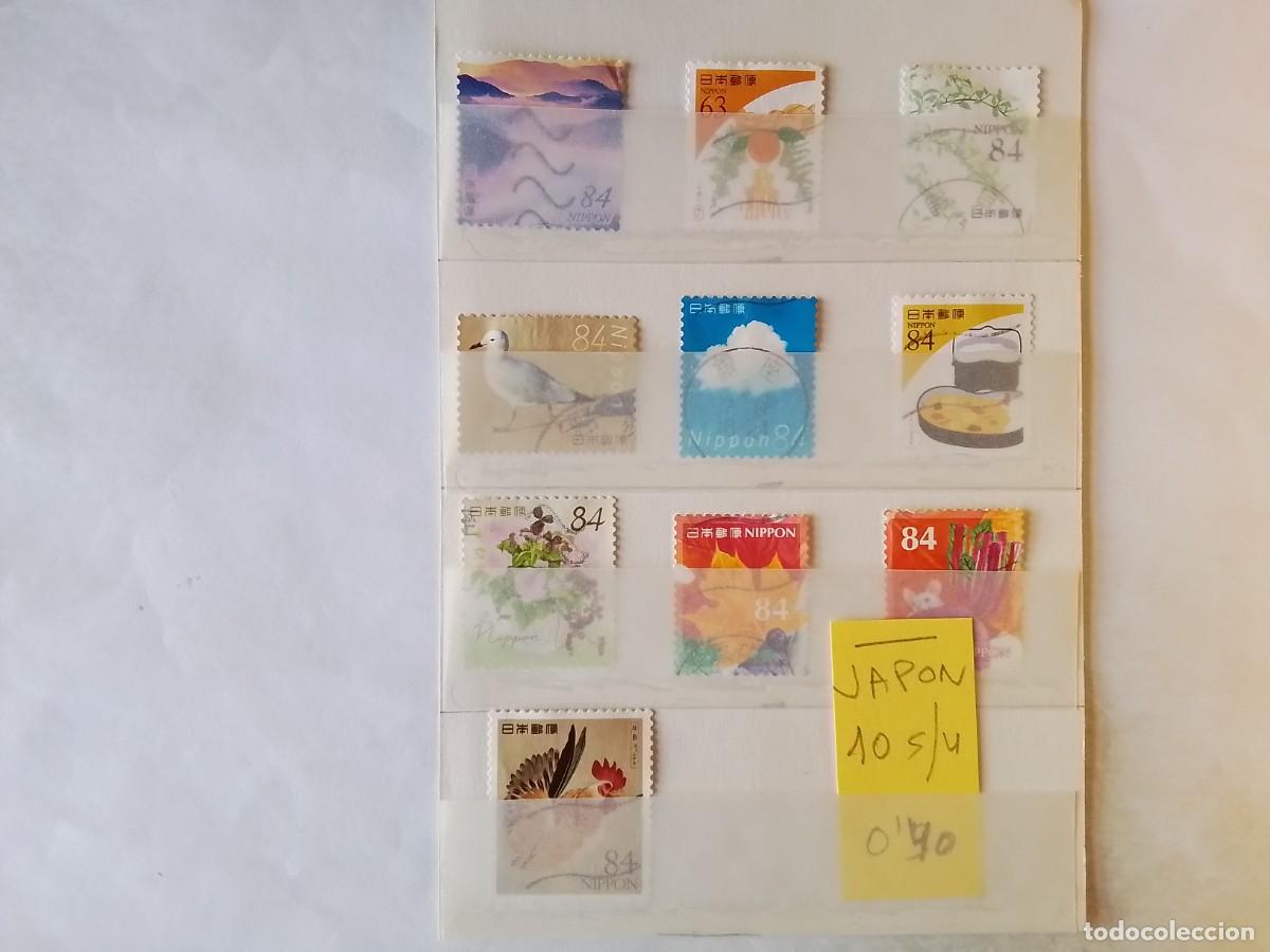 Sellos: ASIA JAP&Oacute;N 10 SELLOS USADOS DIFERENTES