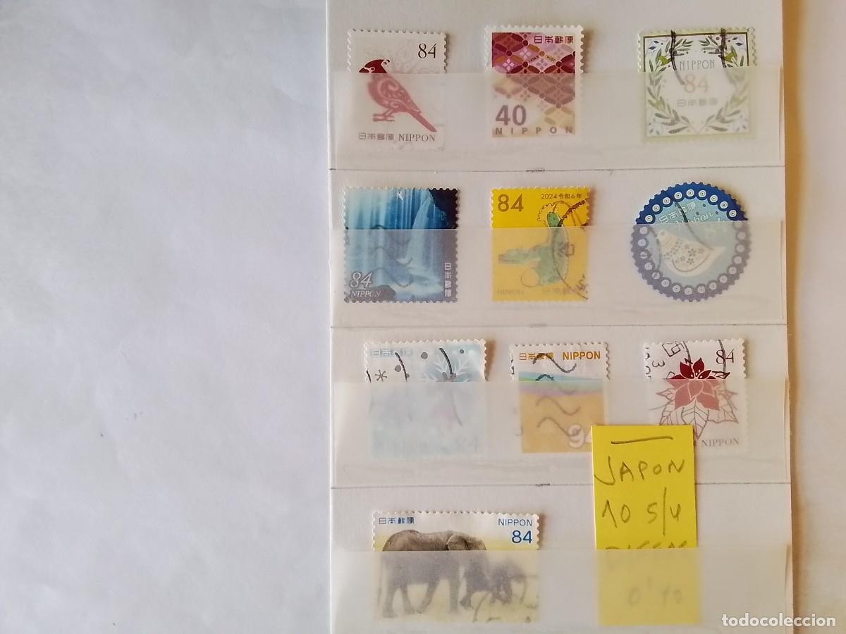 Sellos: ASIA JAP&Oacute;N 10 SELLOS USADOS DIFERENTES