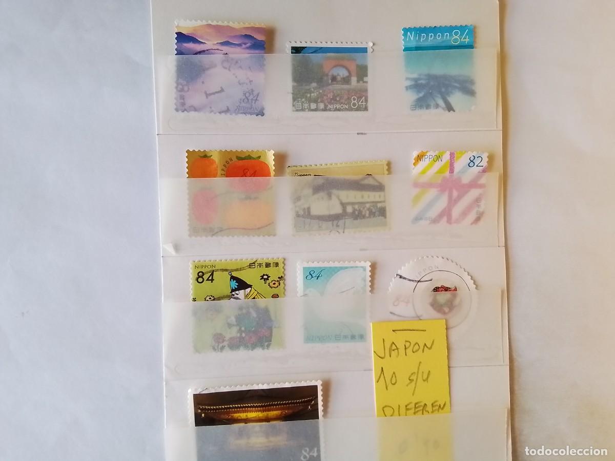 Sellos: ASIA JAP&Oacute;N 10 SELLOS USADOS DIFERENTES