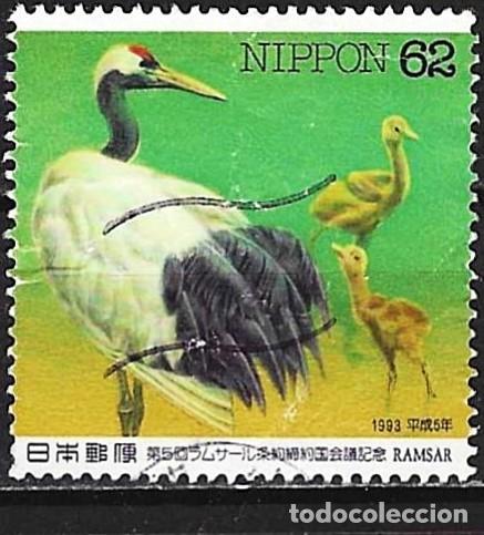 Sellos: Jap&oacute;n 1993 - Mi 2162 - YT 2044 - Ave : Grullas