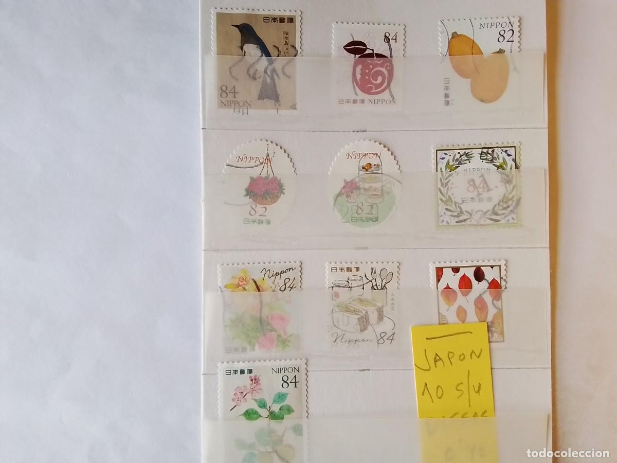 Sellos: ASIA JAP&Oacute;N 10 SELLOS USADOS DIFERENTES