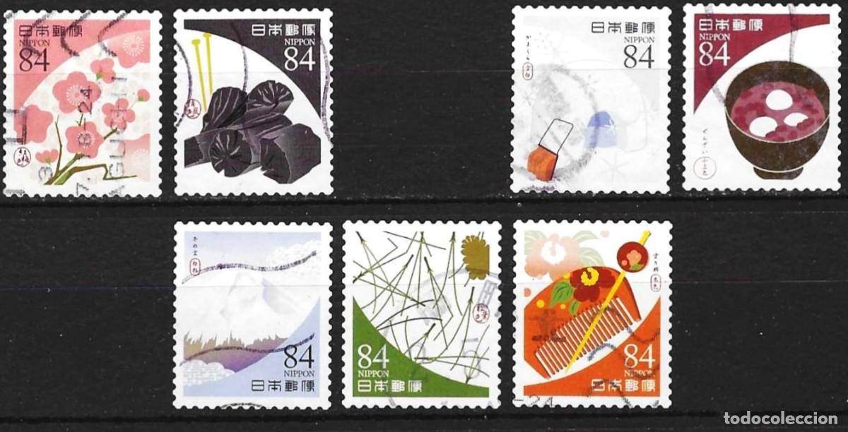 Sellos: Jap&oacute;n 2019 - Mi 10006... - YT 9642... - 9 sellos de la serie &rdquo; Colores tradicionales japoneses &rdquo;