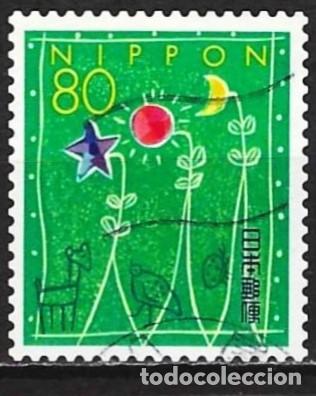 Sellos: Jap&oacute;n 1995 - Mi 2310 - YT 2191 - Flores, con una estrella, un sol y una luna
