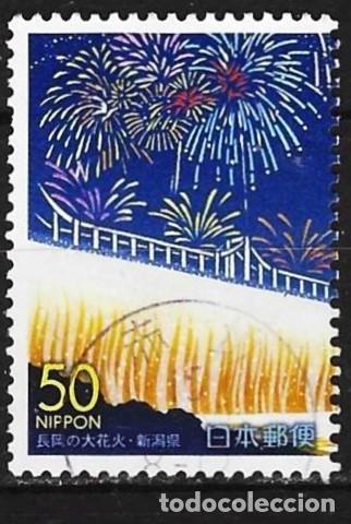 Sellos: Jap&oacute;n 2001 - Mi 3228A - YT 3099 - Fuegos artificiales