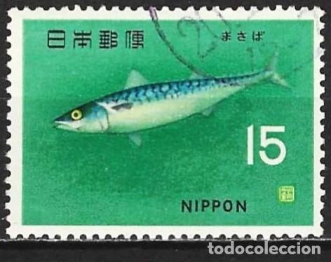 Sellos: Jap&oacute;n 1966 - Mi 914 - YT 828 - Pez : Caballa