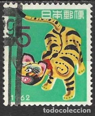 Sellos: Jap&oacute;n 1963 - Mi 781 - YT 693 - A&ntilde;o chino del tigre