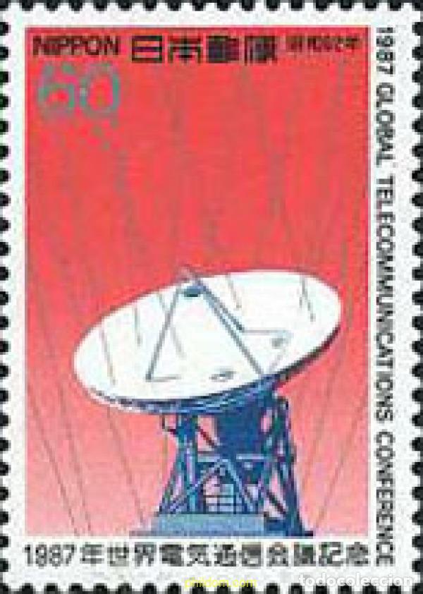 Sellos: 155643 MNH JAPON 1987 CONGRESO MUNDIAL DE LAS TELECOMUNICACIONES EN TOKYO
