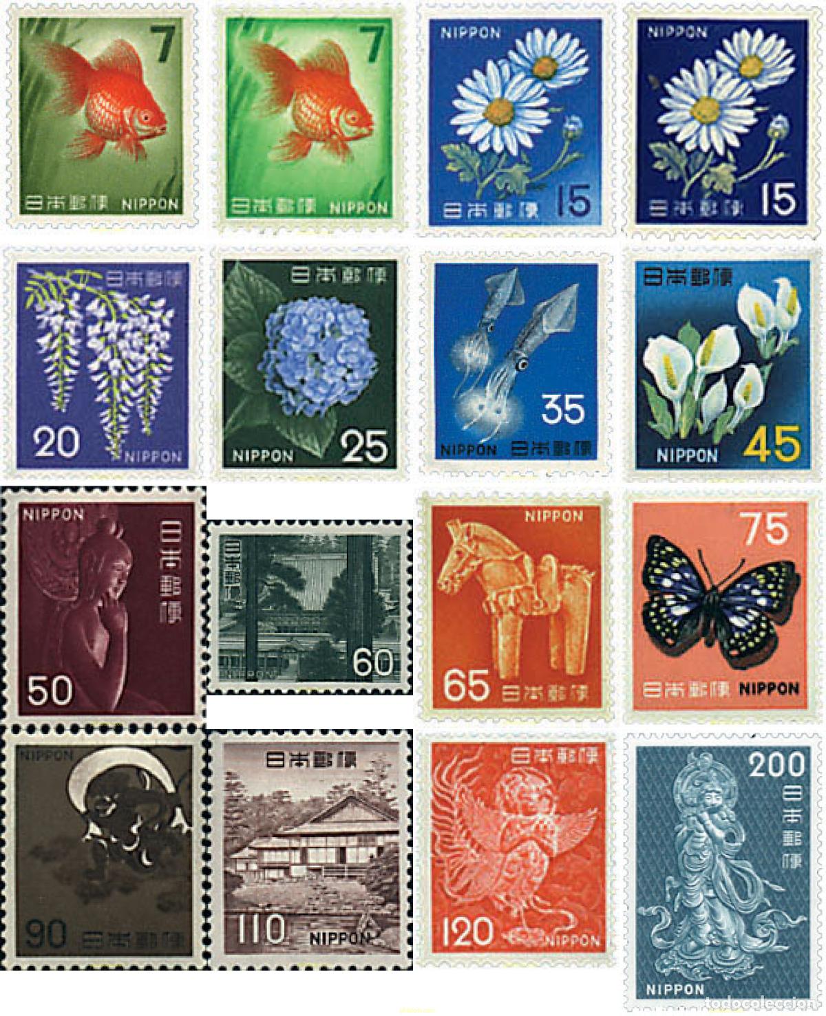 Sellos: 217523 MNH JAPON 1966 MOTIVOS VARIOS