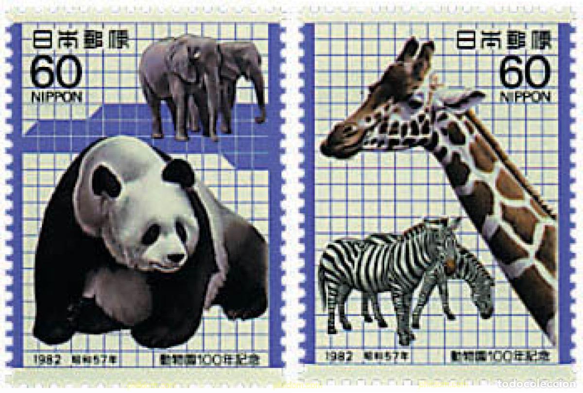 Sellos: 618101 MNH JAPON 1982 CENTENARIO DEL ZOO DE UENO