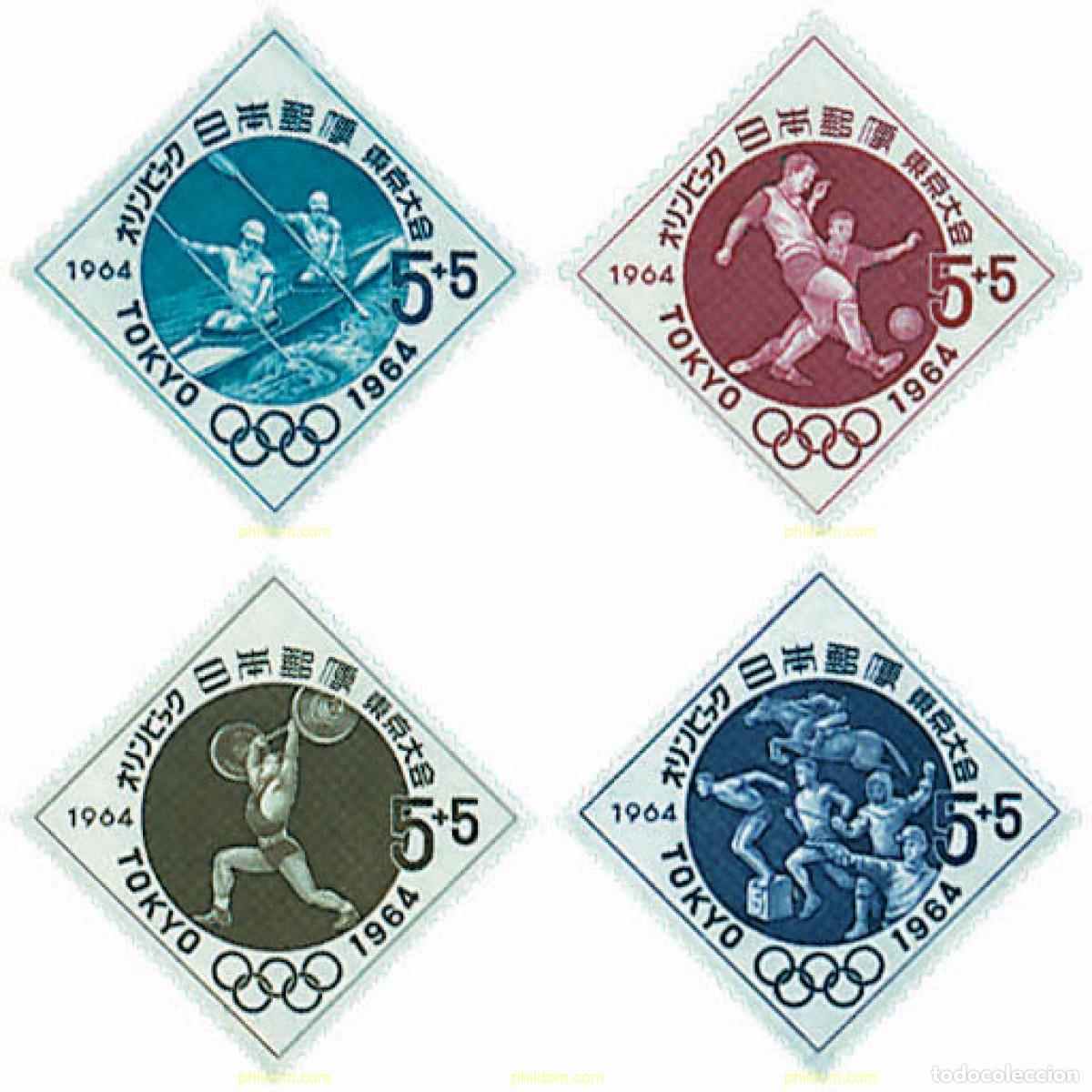 Sellos: 41421 MNH JAPON 1964 18 JUEGOS OLIMPICOS VERANO TOKIO 1964