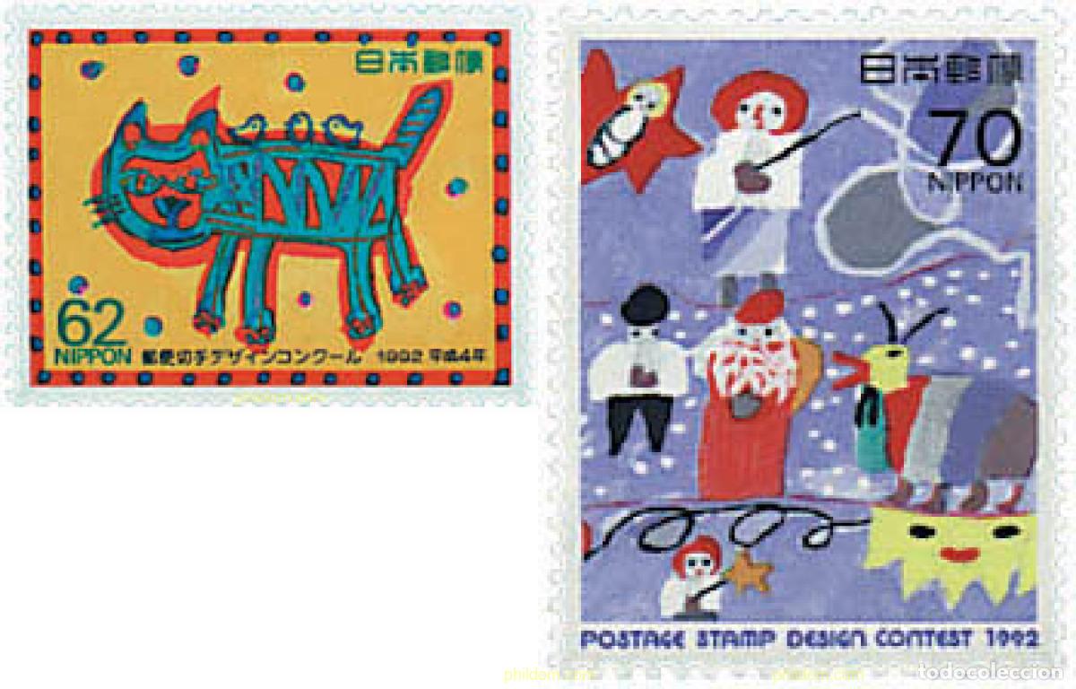 Sellos: 36277 MNH JAPON 1992 3 CONCURSO DE DISE&Ntilde;O DE SELLOS