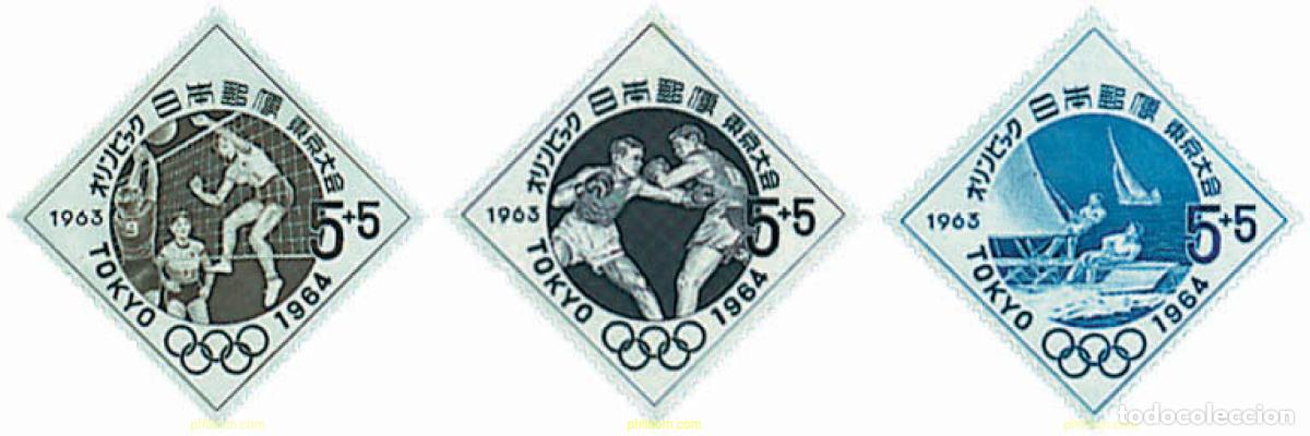 Sellos: 41419 MNH JAPON 1963 18 JUEGOS OLIMPICOS VERANO TOKIO 1964