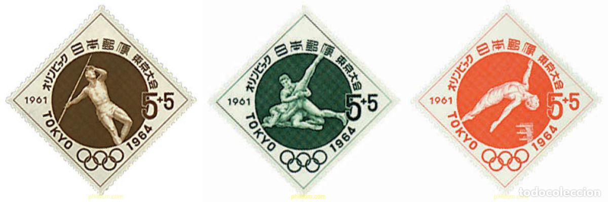 Sellos: 41417 MNH JAPON 1961 18 JUEGOS OLIMPICOS VERANO TOKIO 1964