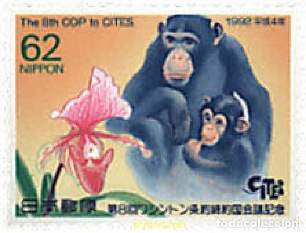 Sellos: 90184 MNH JAPON 1992 8 CONFERENCIA SOBRE EL COMERCIO INTERNACIONAL DE ESPECIES AMENAZADAS