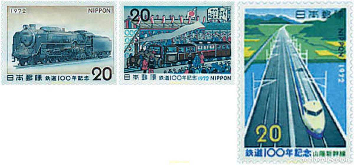Sellos: 55350 MNH JAPON 1972 CENTENARIO DE LOS FERROCARRILES JAPONESES