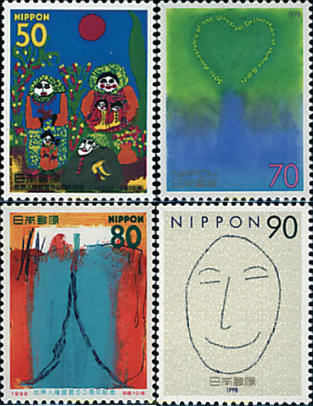 Sellos: 58855 MNH JAPON 1998 50 ANIVERSARIO DE LA DECLARACION DE LOS DERECHOS HUMANOS