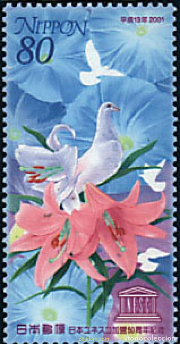 Sellos: 99903 MNH JAPON 2001 50 ANIVERSARIO DE LA ADHESION DE JAPON A LA UNESCO