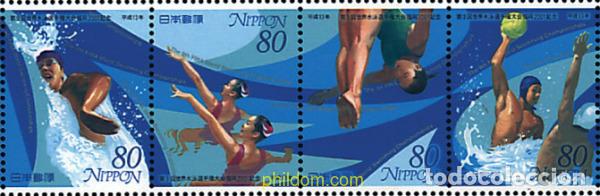 Sellos: 4742 MNH JAPON 2001 CAMPEONATO DEL MUNDO DE DEPORTES ACUATICOS