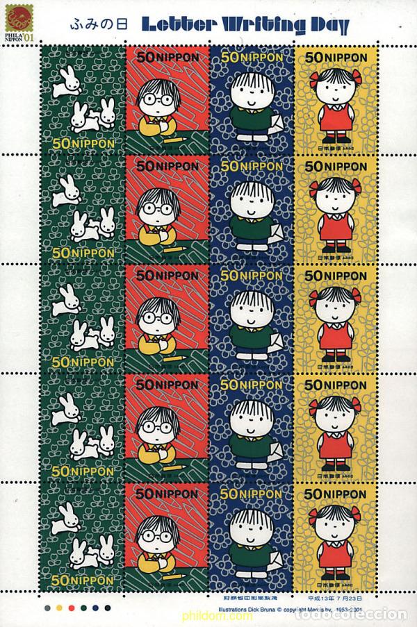 Sellos: 42 MNH JAPON 2001 DIA DE LA CARTA